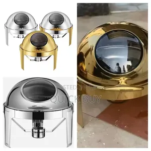 Round Stainless Steel Food Warmer Chaffing Dish