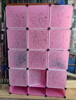 3column Plastic Wardrobe With Bottom Shoe Rack Organiser