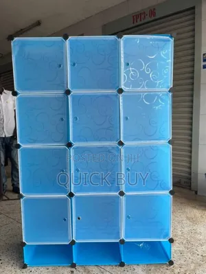 3column Plastic Wardrobe With Bottom Shoe Rack Organiser