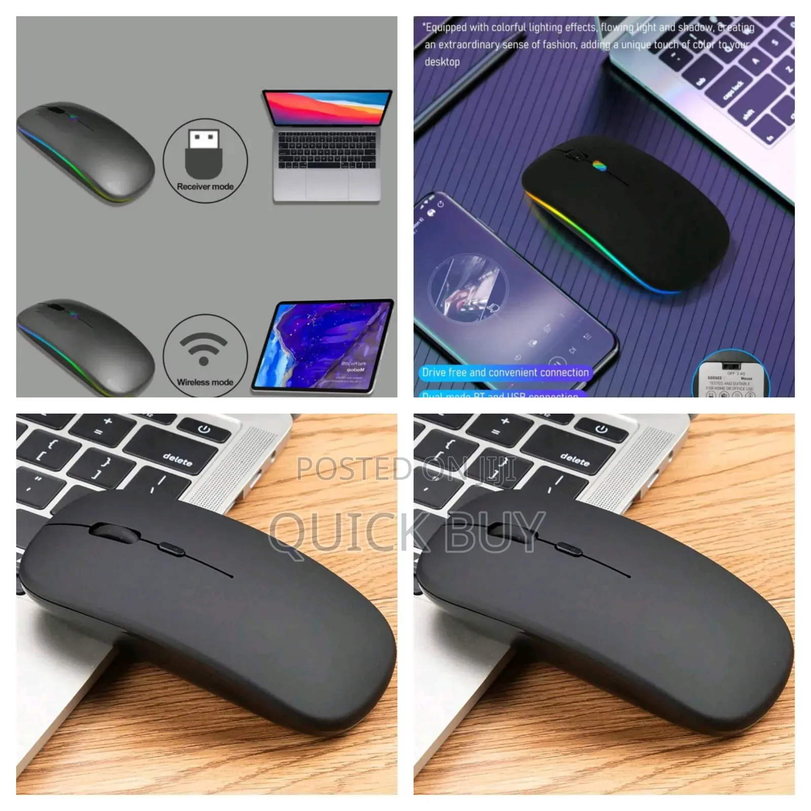 2in1 Ergonomic Design Bluetooth Mouse for Smart Tvs,Tablets