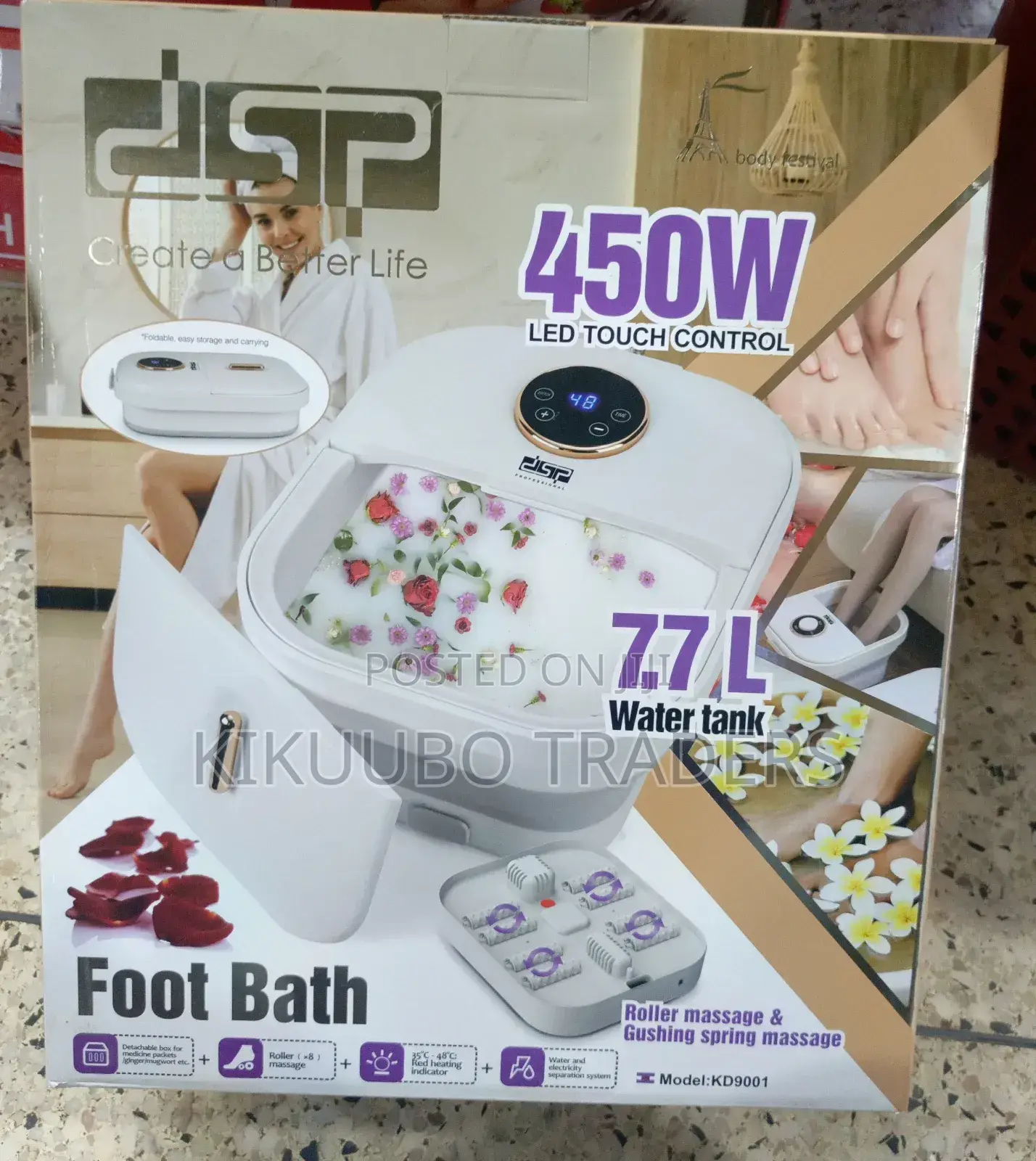 DSP 450w 7.7l Electric Folding Foot Bath Massager
