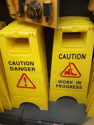 Work,Danger Yellow Plastc A Shape Caution Warning Sign Board