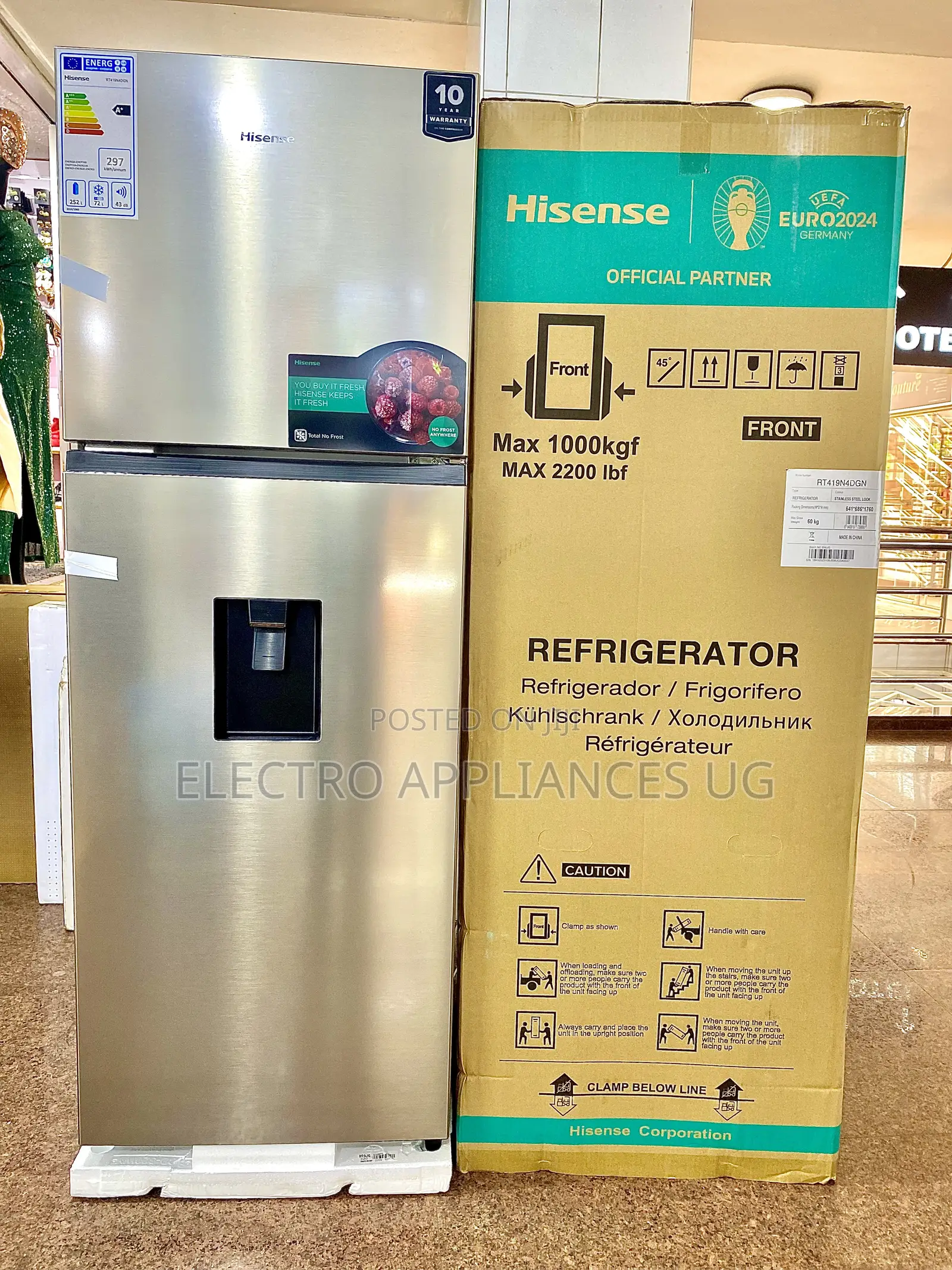 Hisense 419l Double Door Refrigerator [Rt419n4dgn]