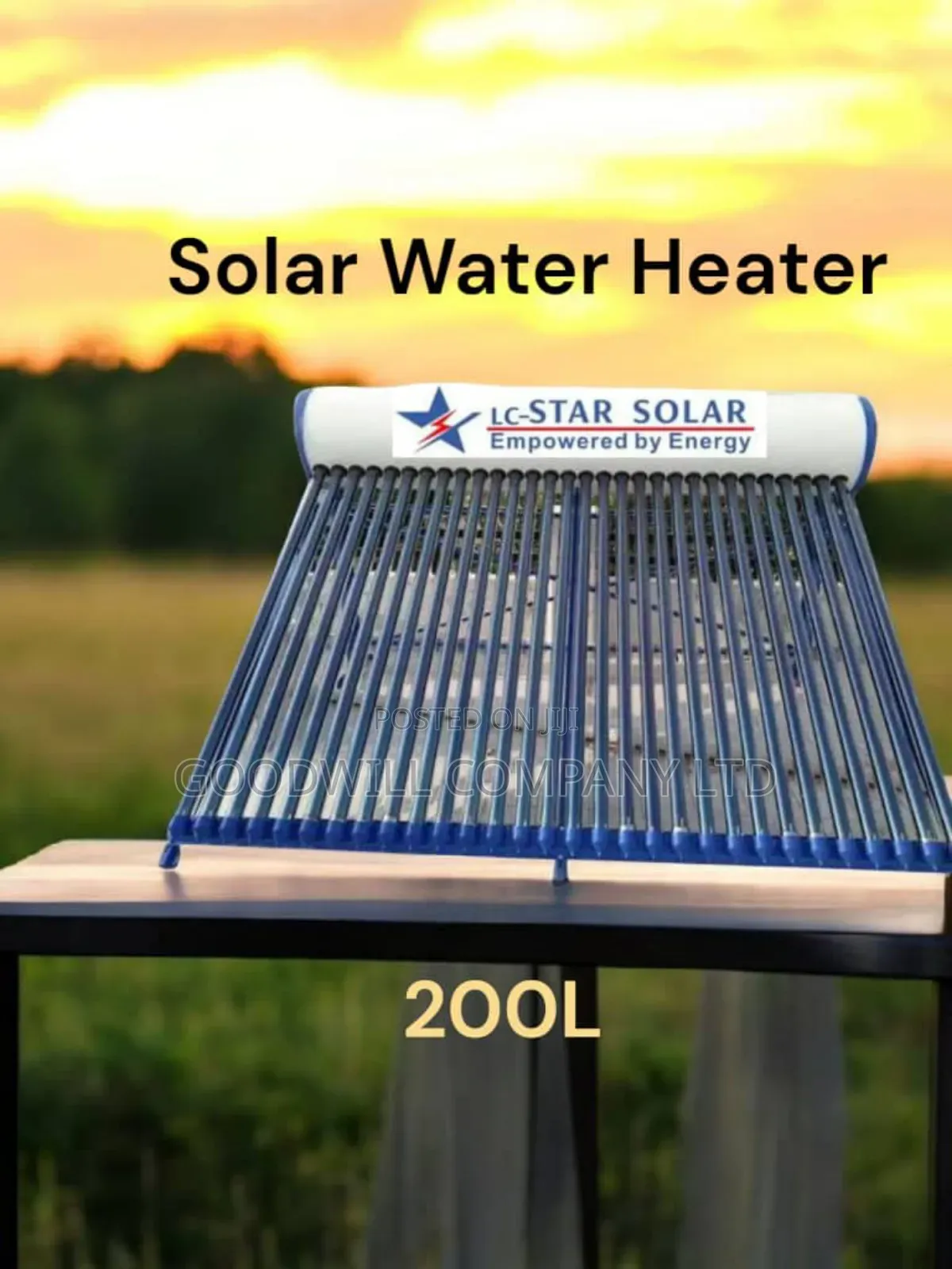 200 Liters Solar Water Heater Sun Burner