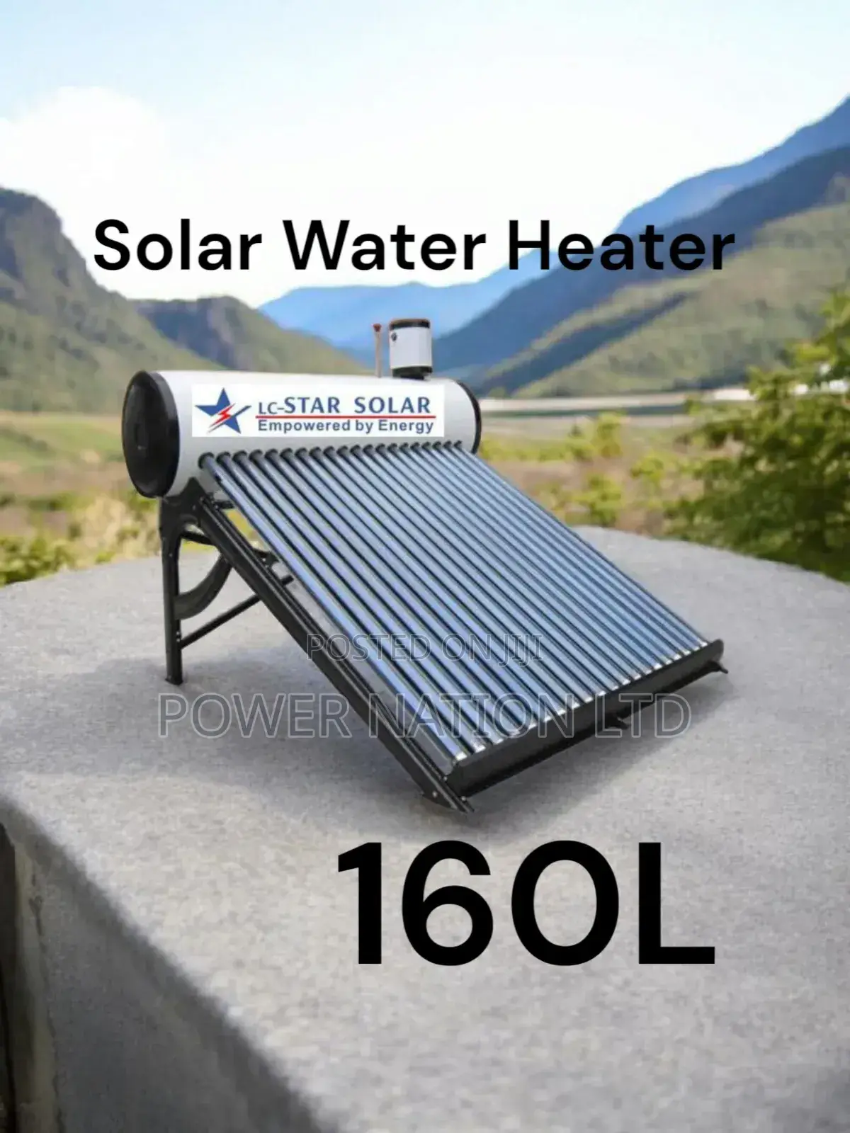 160 Liters Solar Water Heater Bum Burning
