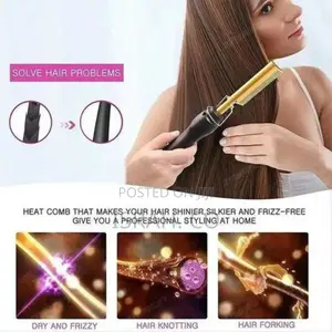 2in1 Electric Multifunctional Straightening Styling Hot Comb