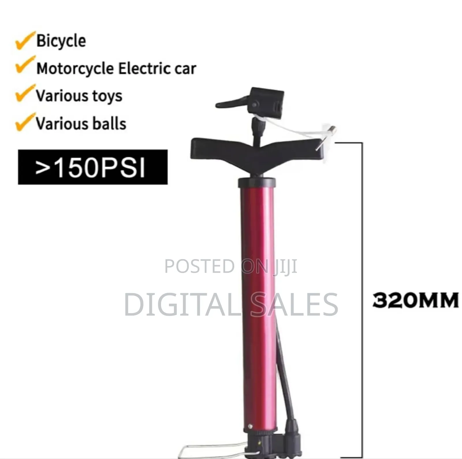 Portable Air Pump - For Bikes, Balls Etc