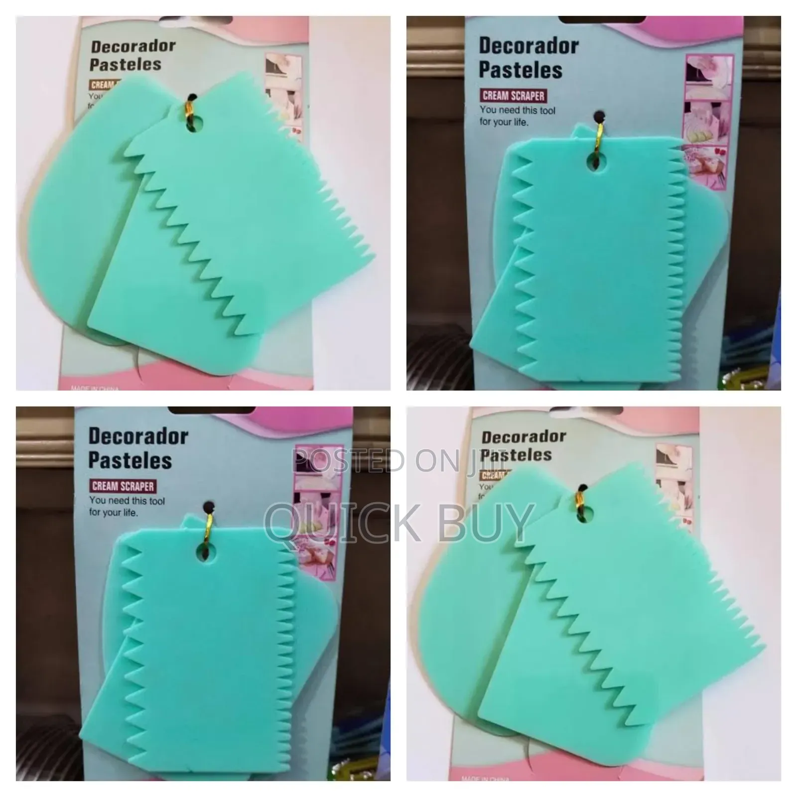 New 3pcs Cake Decorating Plastic Scrapers
