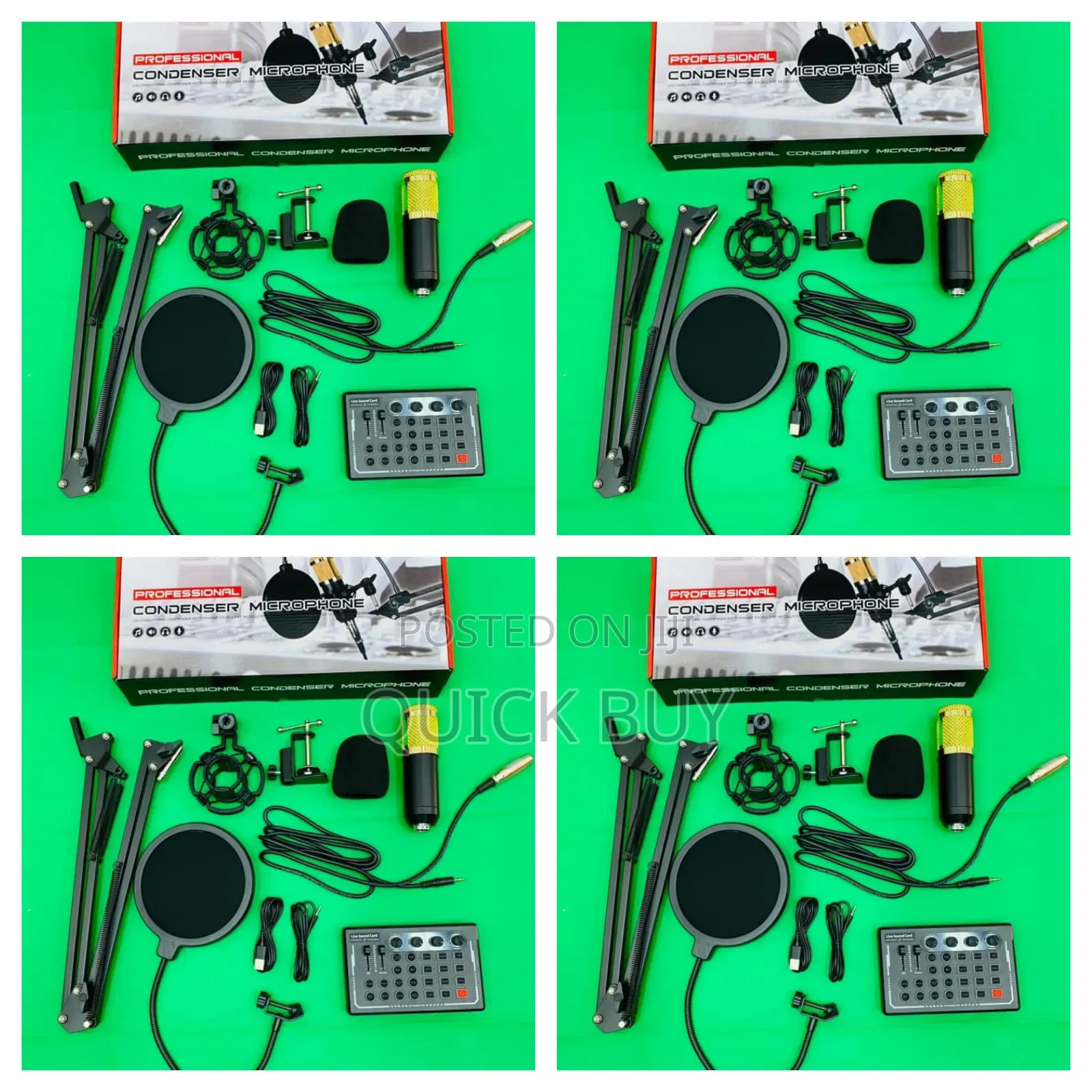 Professional Condenser Podcast Broadcasting Microphone Set