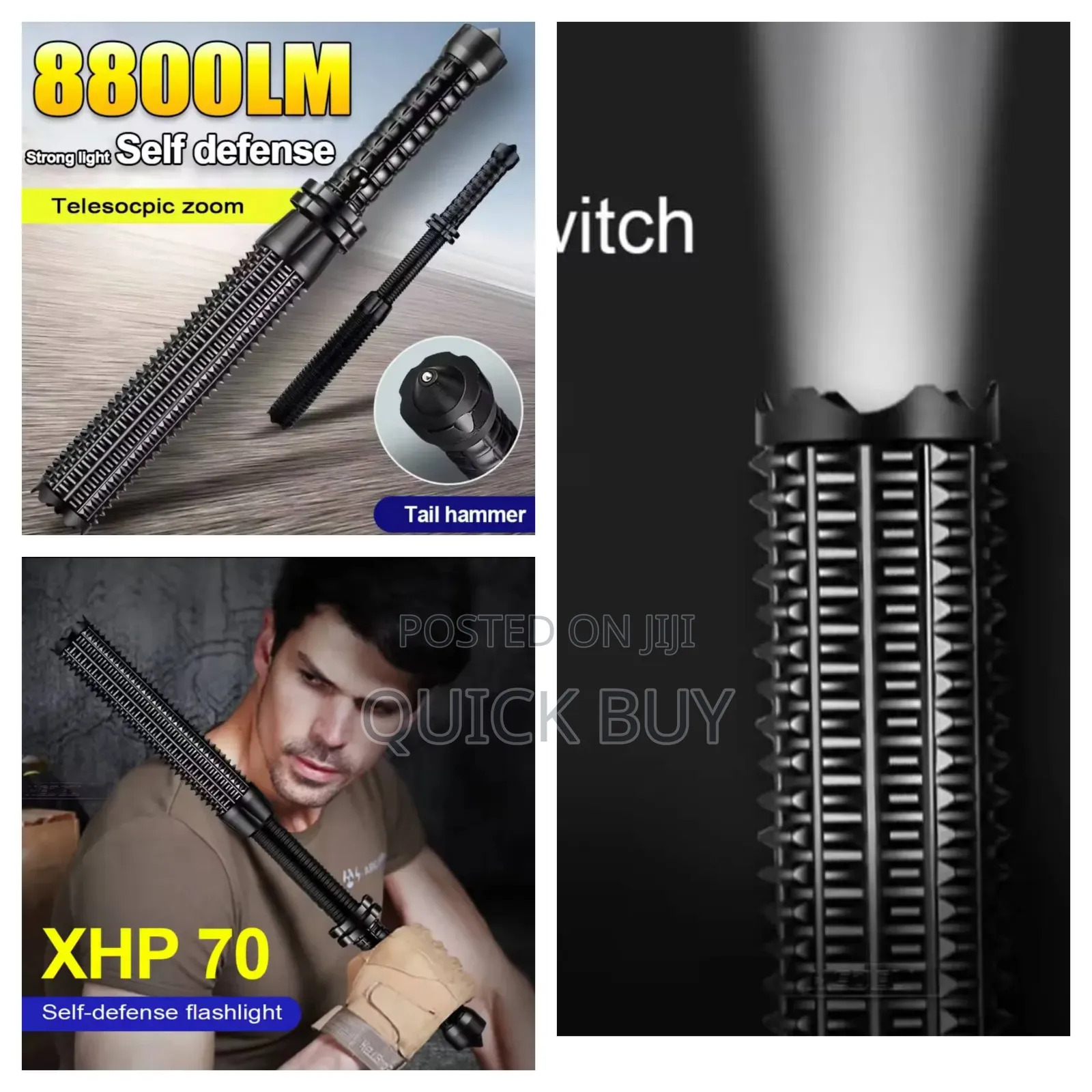 Telescopic Zoom Bat Flash Light