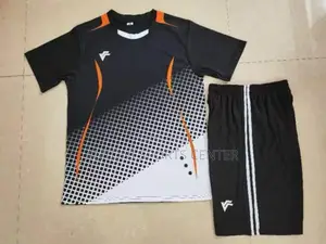Black With White Color Plain Jersey