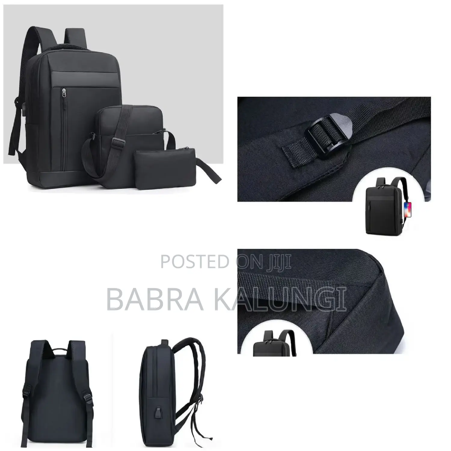 3in1 Men's Bags Backpack With Usb Charging Interface