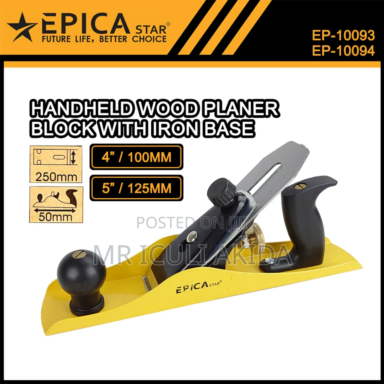 5" Handheld Epica Iron Planer With Iron Base