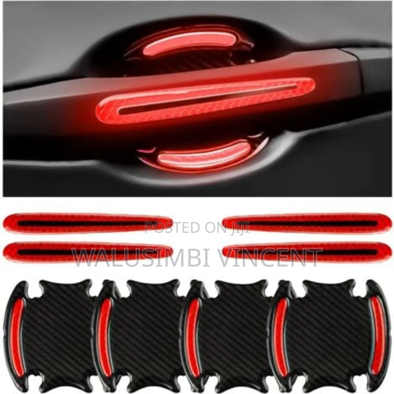 Red Reflective Antiscratch Door Stickers