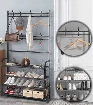 Integrated Shoe and Hat Rack