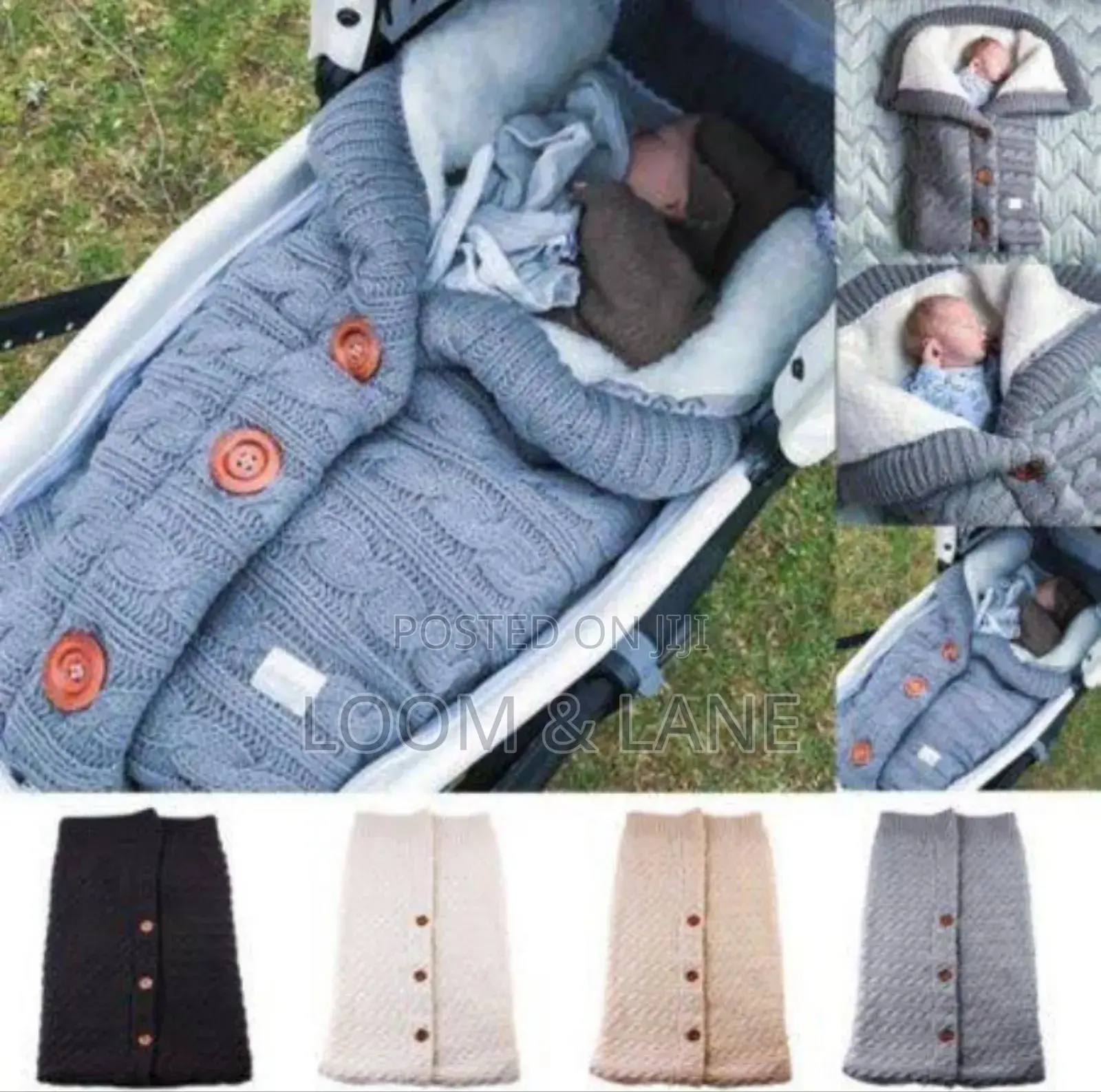 Newborn Button Knit Swaddle Wrap