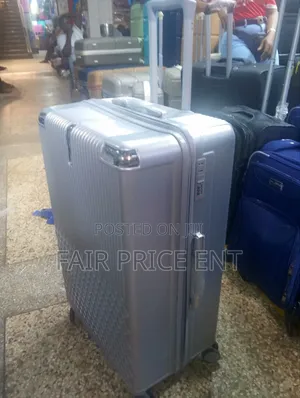 Rubber Plastic Suitcase .Extra Large. ( Silver)