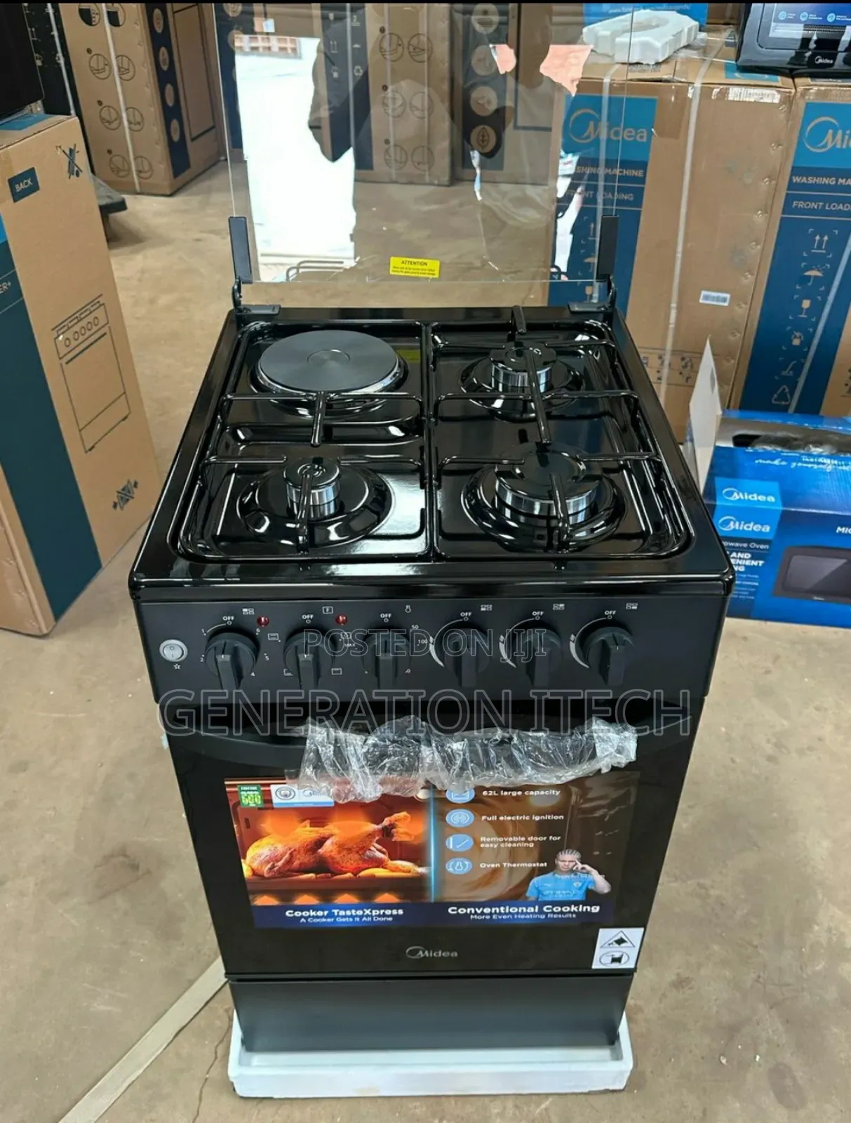 Midea 50x55 Cm Standing Gas Cooker Oven
