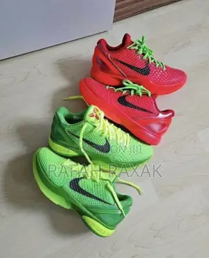 Red/Green Nike Kobe 6 Protro “Grinch” Basketball Sneakers