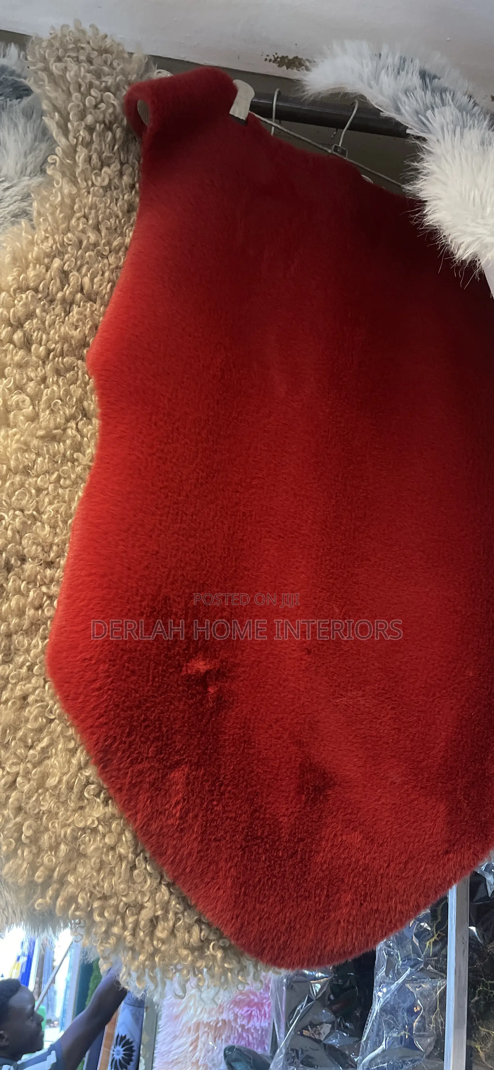 Hot Red Bedside Carpet