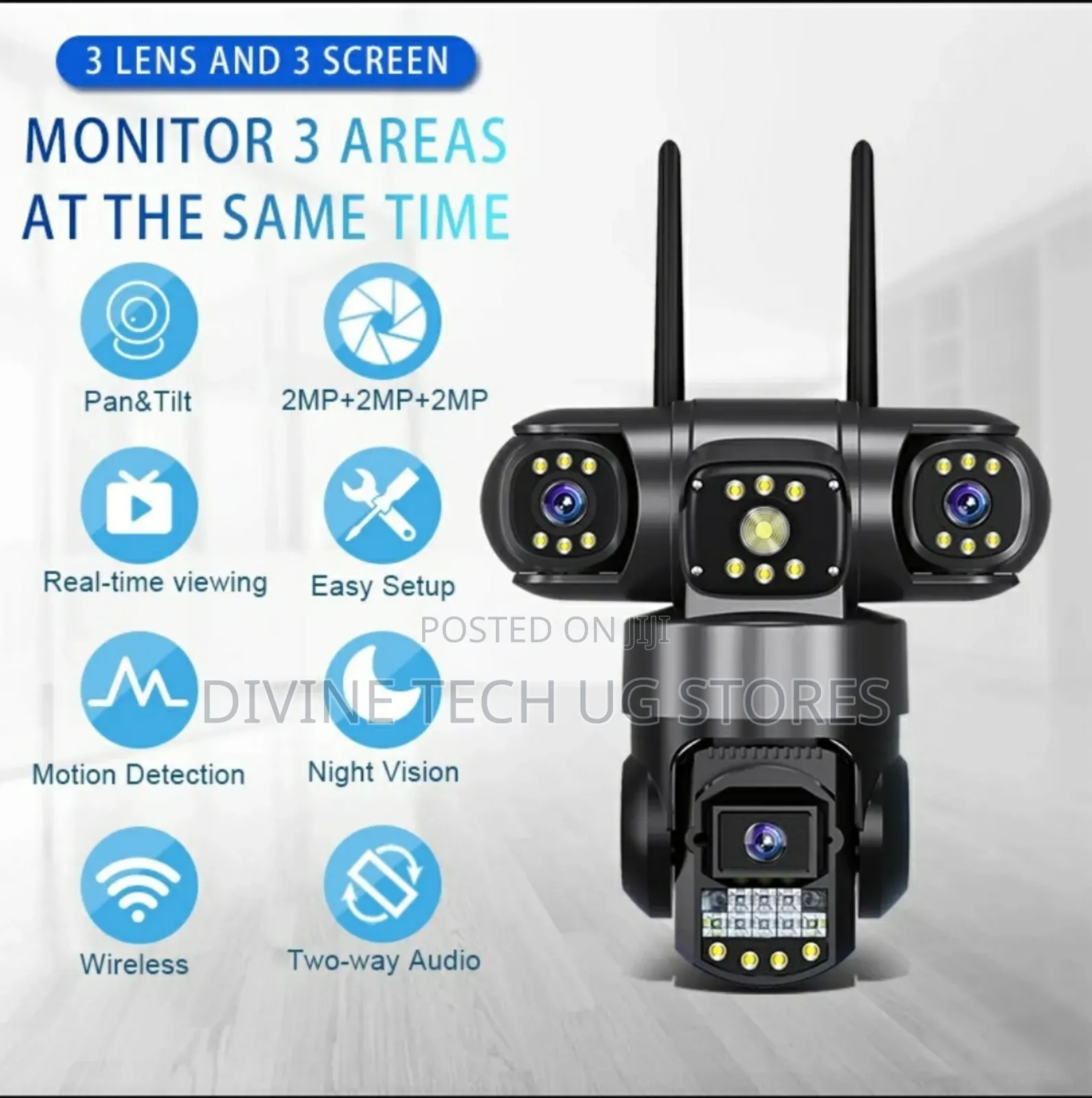 3-lens 4g Ptz Camera, 4g Simcard Security Outdoor Camera