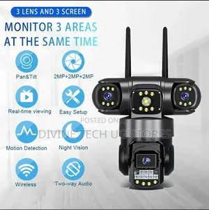 3-lens 4g Ptz Camera, 4g Simcard Security Outdoor Camera