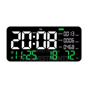 Led Digital Wall Clock Display Bedroom Decorative