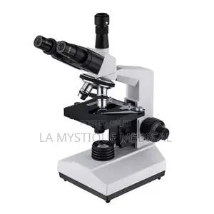 Laboratory Digital Trinocular Microscope With a Screen