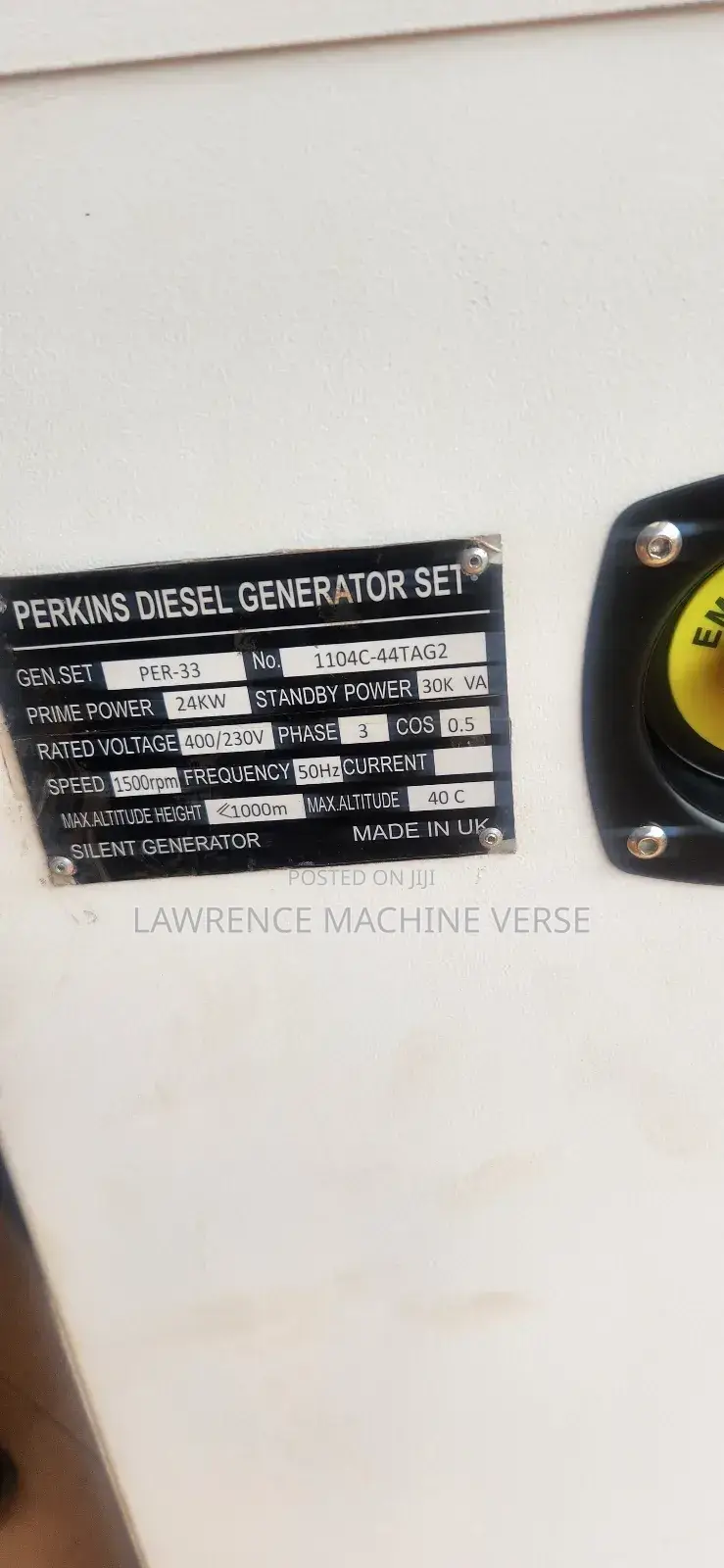 Super Silent Diesel Generator 30kva Water Cooled