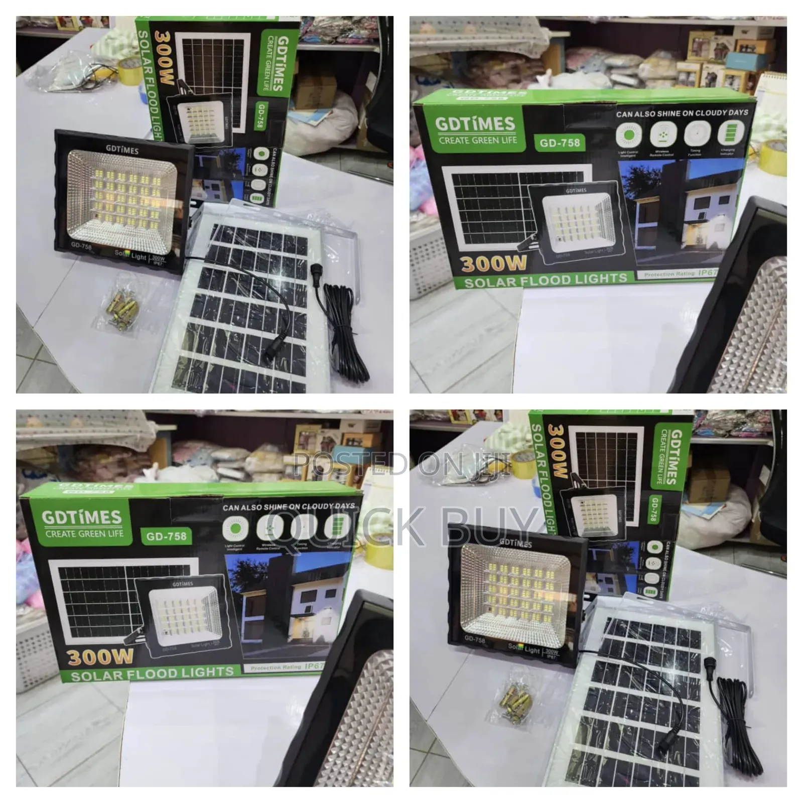 New 300w High Power Gdtimes Solar Flood Light