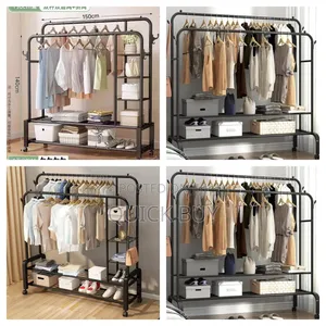 Advanced Double Pole Heavy Duty Garment Organiser Rack