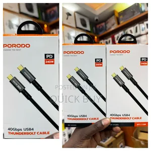 Porodo Woven Typec-C Cable 240w 40gbps 60hz