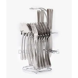 Royalford Rf2086 24pcs High Quality Cutlery Set-Silver