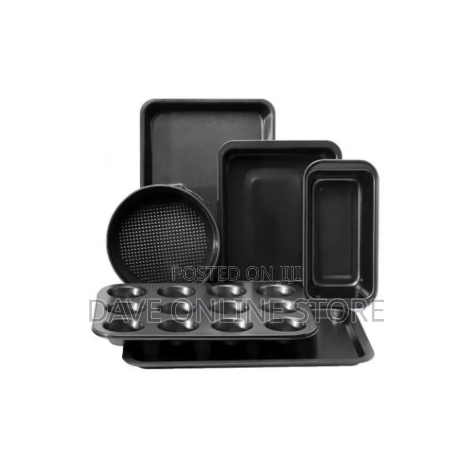 Royalford Rfu9089 6 PCS Non Stick Bakeware Set-Black