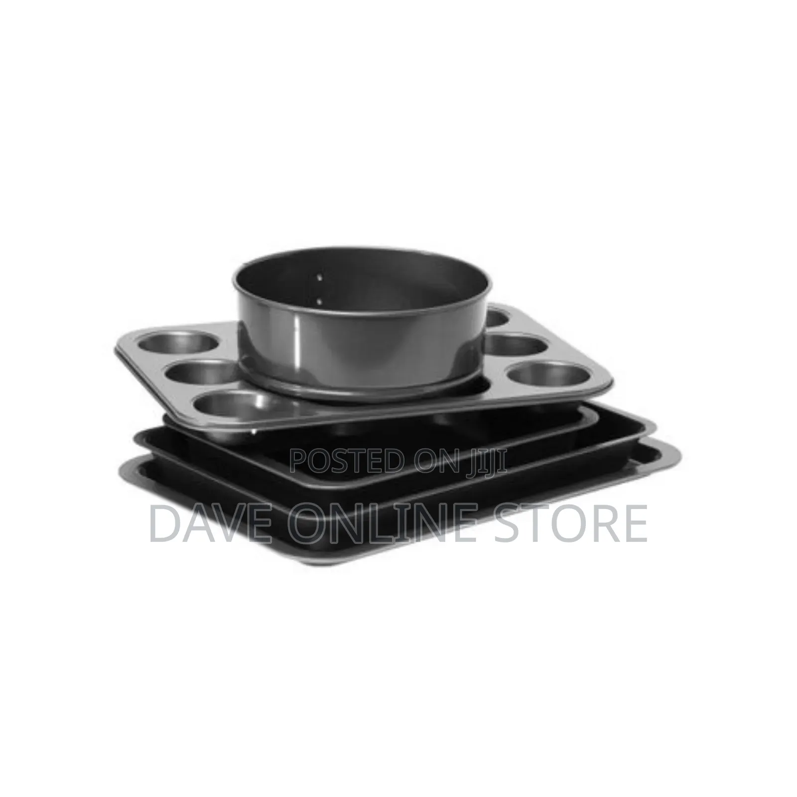 Royalford Rfu9089 6 PCS Non Stick Bakeware Set-Black