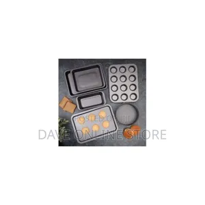 Royalford Rfu9089 6 PCS Non Stick Bakeware Set-Black