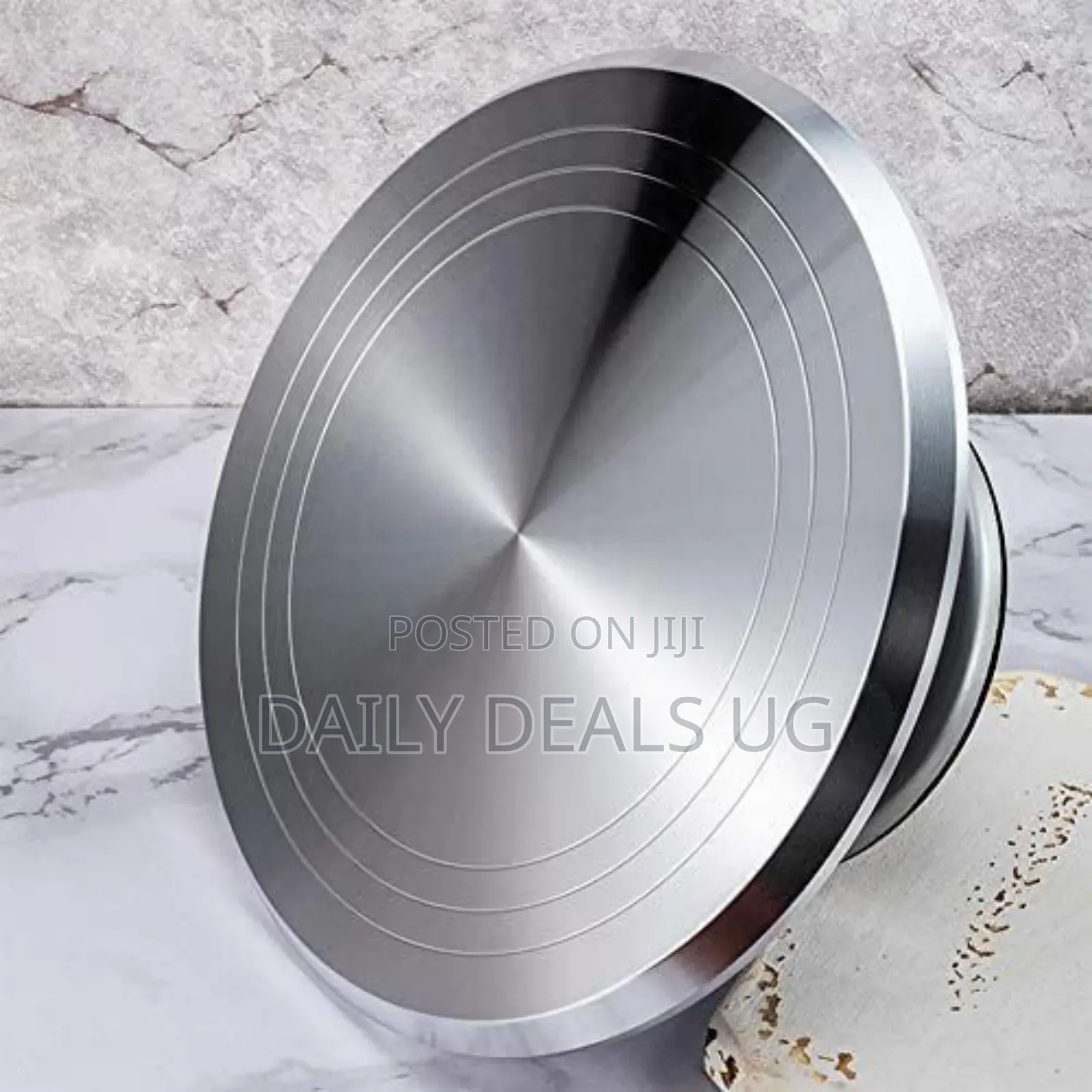 12 Inch Decorating Revolving Cake Stand Turntable, Silver.
