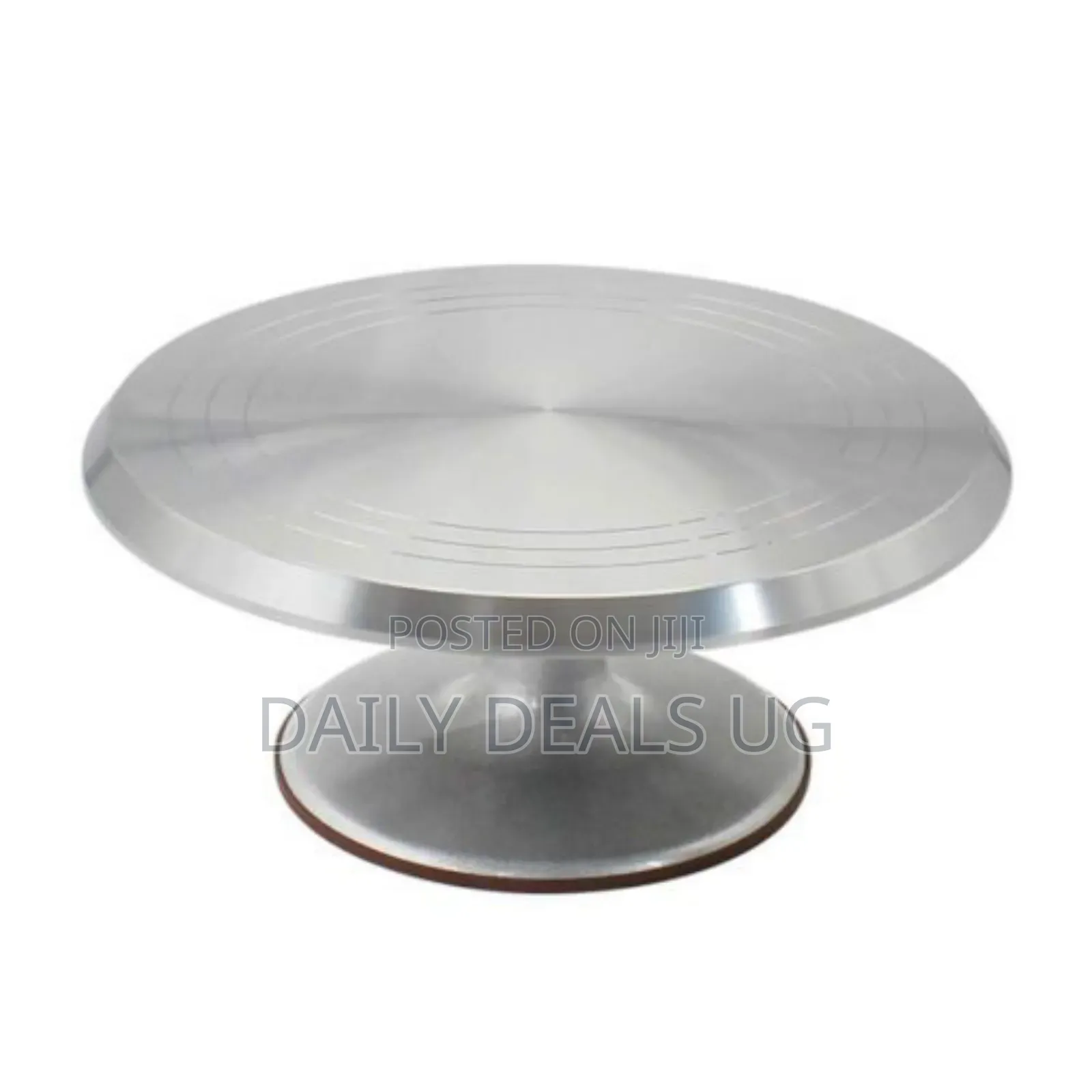 12 Inch Decorating Revolving Cake Stand Turntable, Silver.