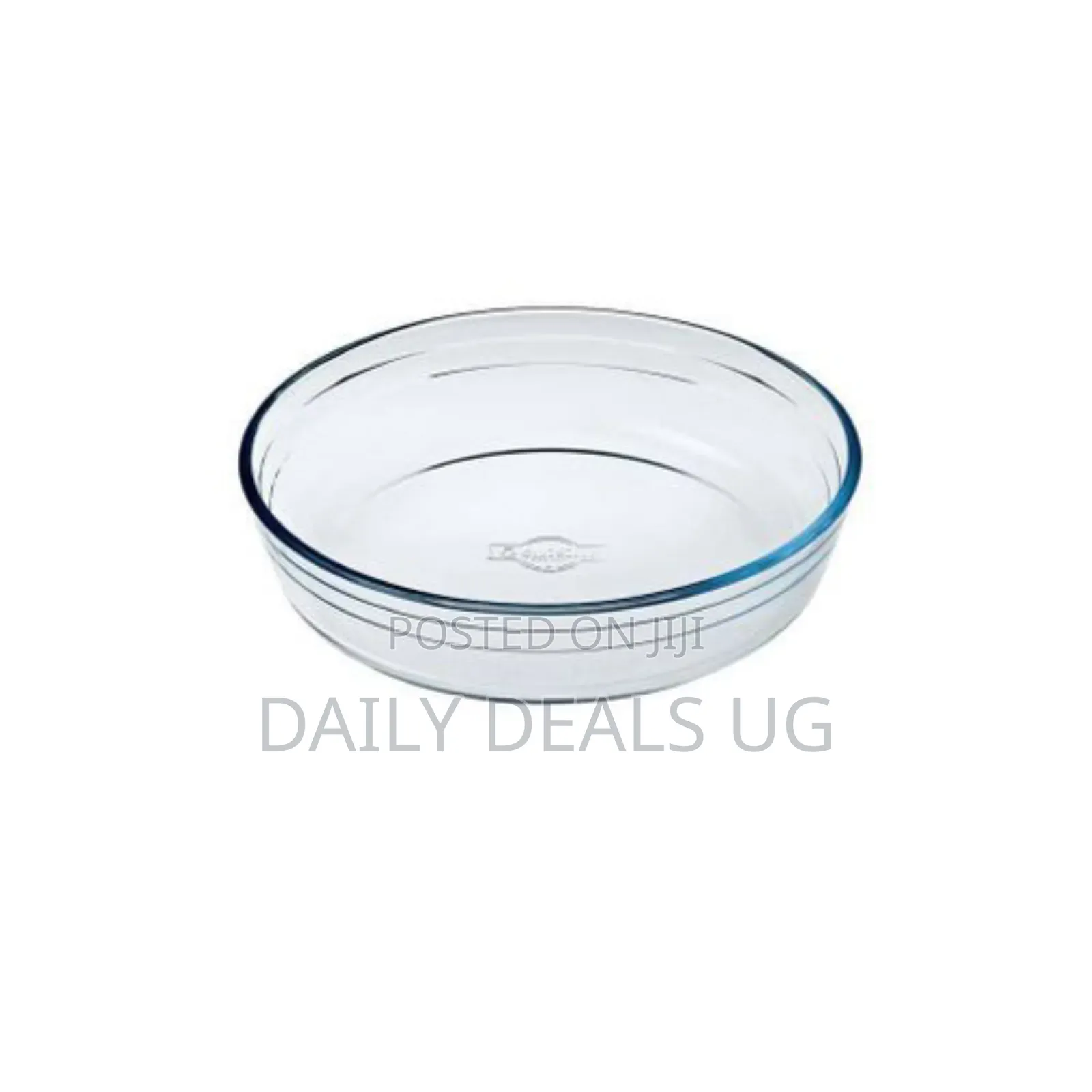 Round Glass Baking Mould Soup Plate Dish Pan 26 Cm- Clear.