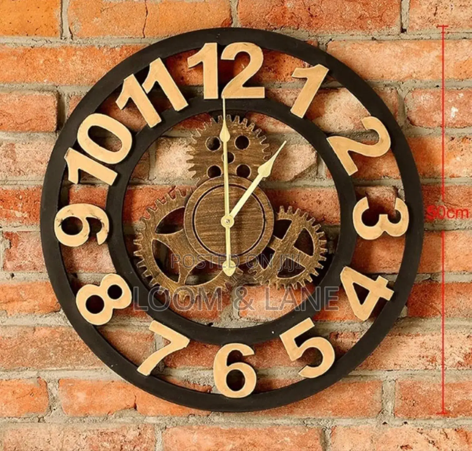 Large European Industrial Metal Clock