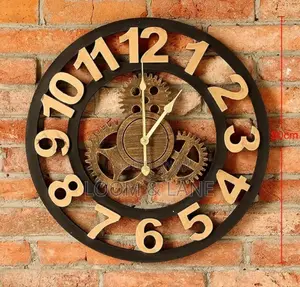 Large European Industrial Metal Clock