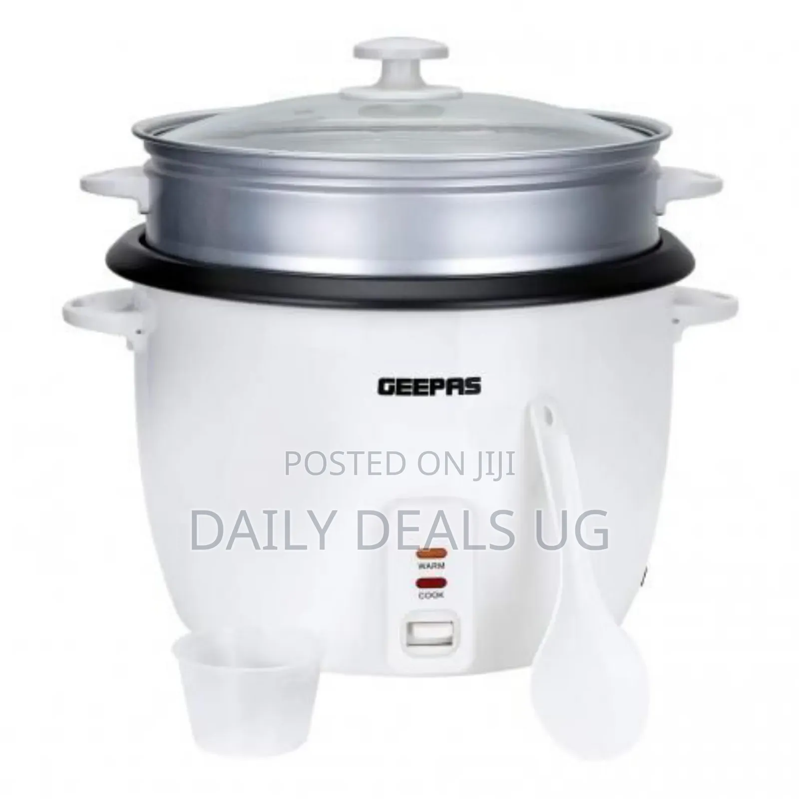 Geepas 3-in-1 Rice Cooker Steamer With Keep Warm 2.8litres