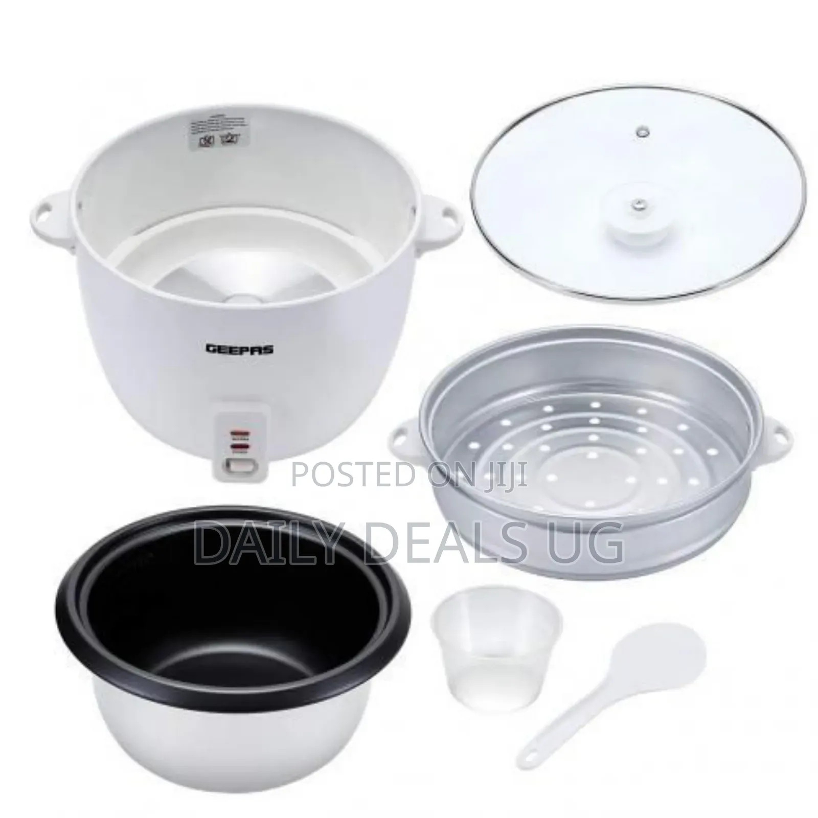 Geepas 3-in-1 Rice Cooker Steamer With Keep Warm 2.8litres