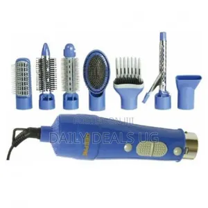 Geepas 8 in 1 Electric Hair Styler and Blow Dryer Blue