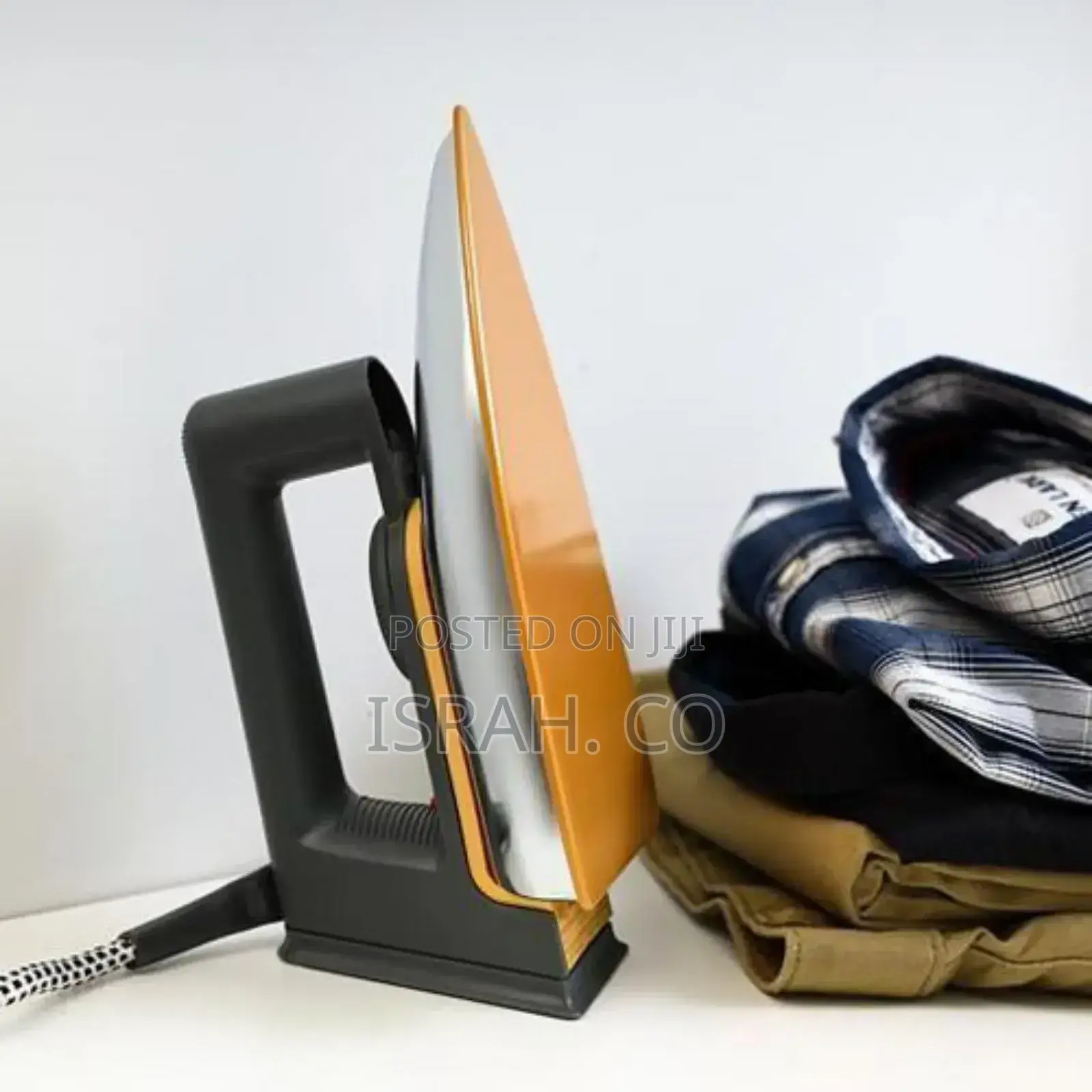 Geepas Dry Iron With Non-Stick Coating Plate - Silver