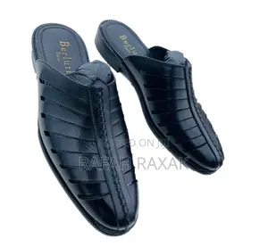 Original Men’S Black Berluti Leather Half Shoes