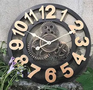 Large European Industrial Metal Clock