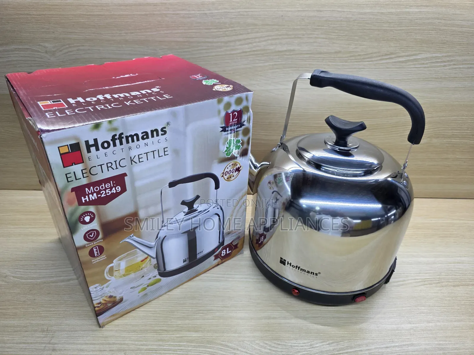 Hoffmans Stainless Steel Electric Water Kettle 7ltrs