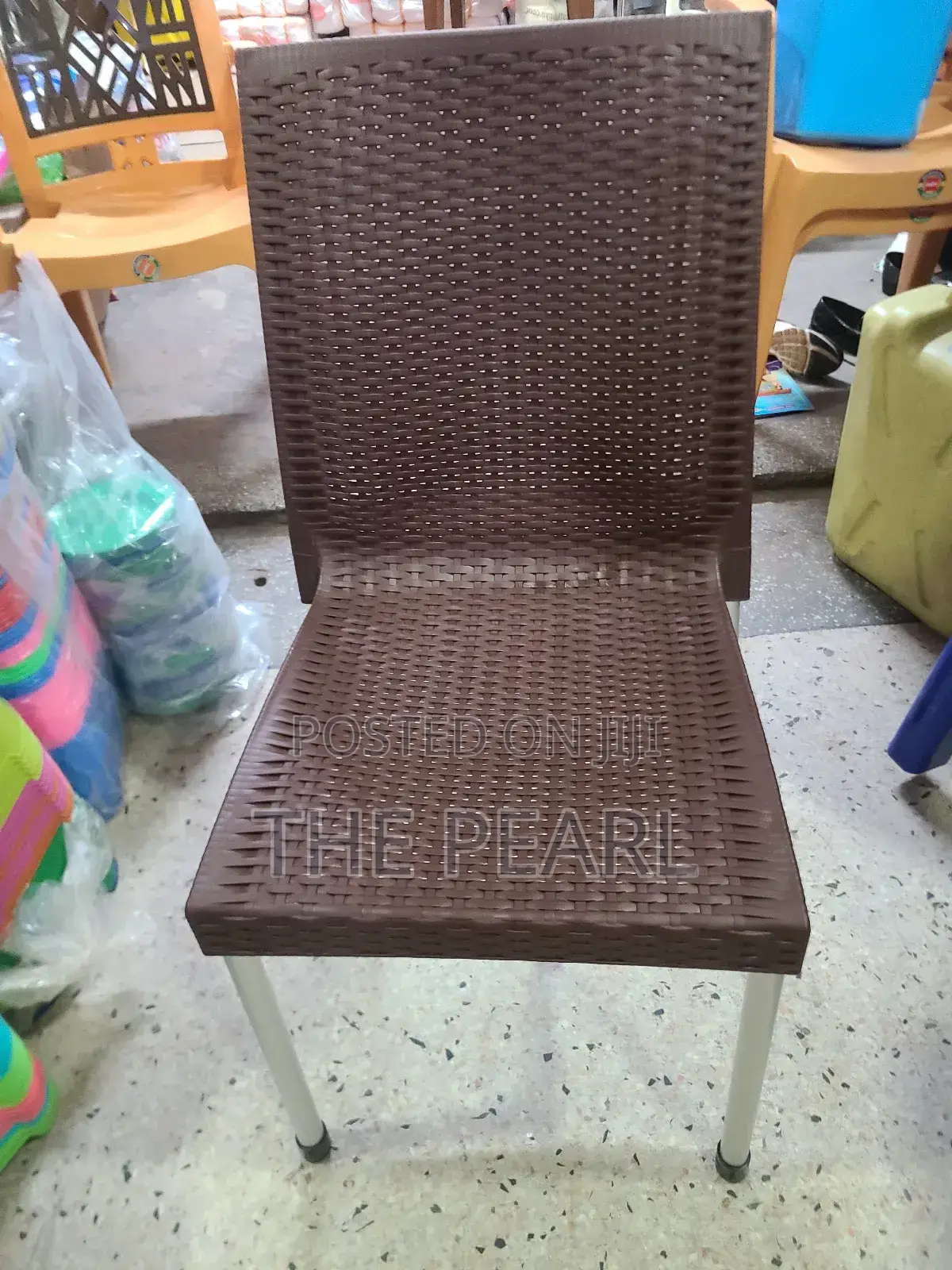 Plastic Matted Chair With Steel Legs