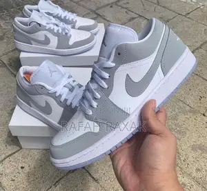 Nike Air Jordan 1 Low Cut White Grey Sneakers
